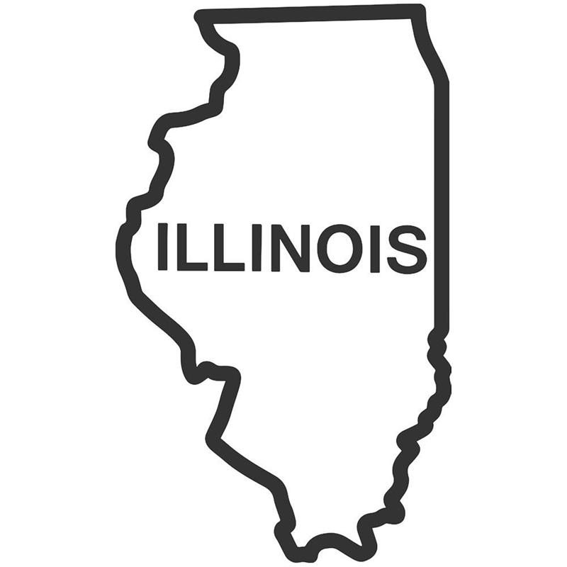 Outline of map of Illinois